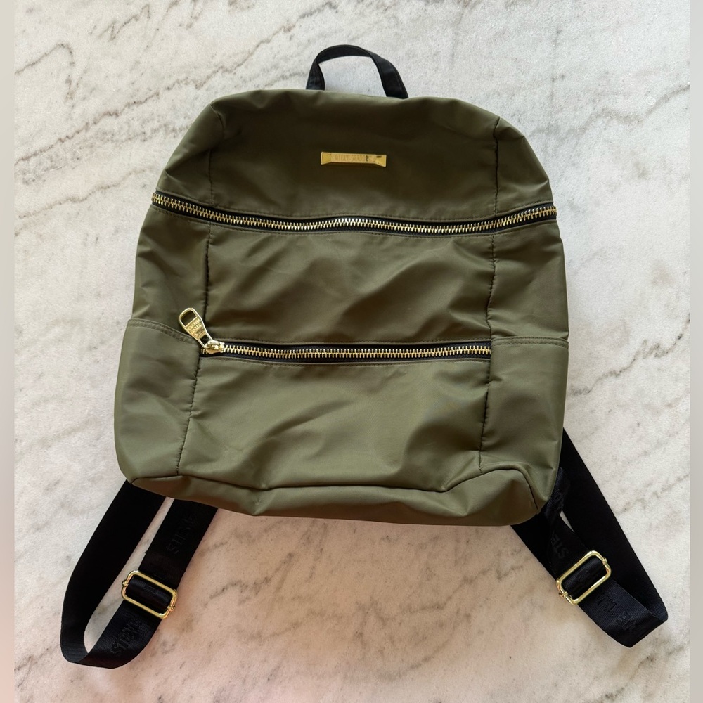 Steve Madden Olive Green Backpack with Gold Hardware - Picture 3 of 5